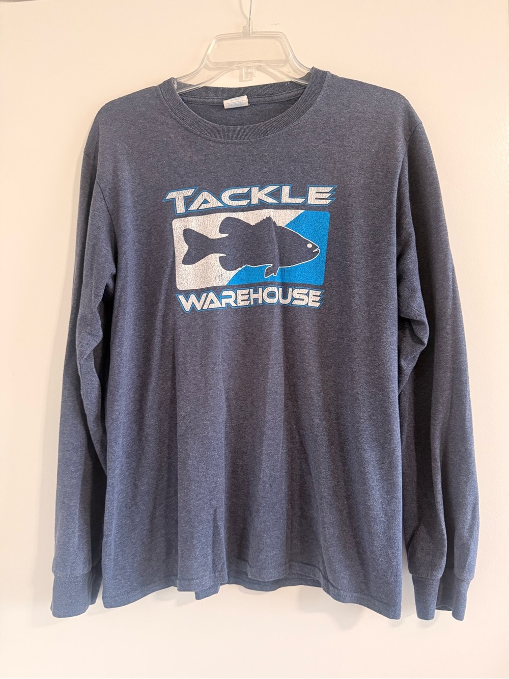 Warehouse Long Sleeve Tackle Graphic Tee - Blue